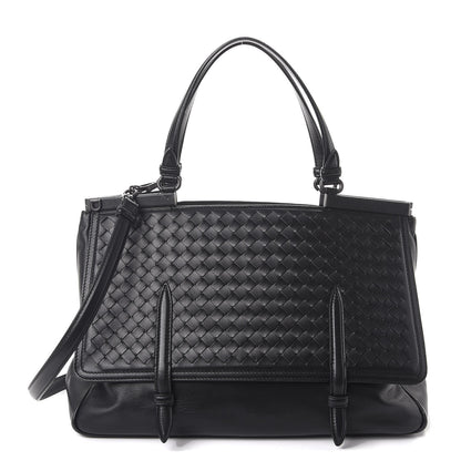 Bottega Veneta Nappa Intrecciato Satchel Nero Black 1 of 8