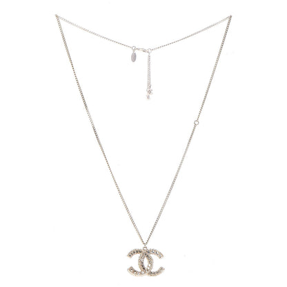 Chanel Baguette Crystal CC Necklace Light Gold 3 of 6