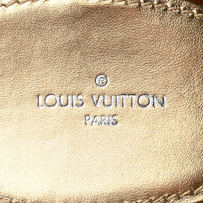 Louis Vuitton Monogram Metallic Calfskin Cottage Clog Mules 38 Brown Gold 7 of 18