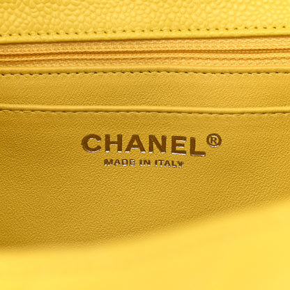Chanel Caviar Quilted Jumbo Single Flap Yellow 6 of 11