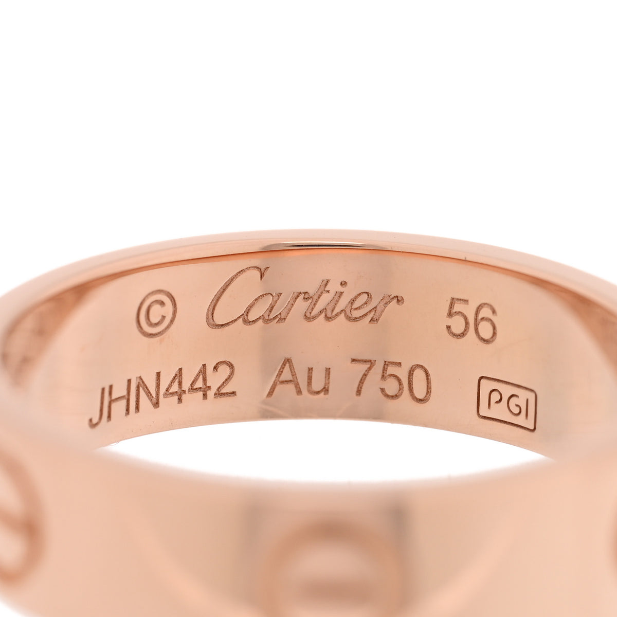 Cartier 18K Pink Gold 5.5mm LOVE Ring 56 7.75 4 of 5