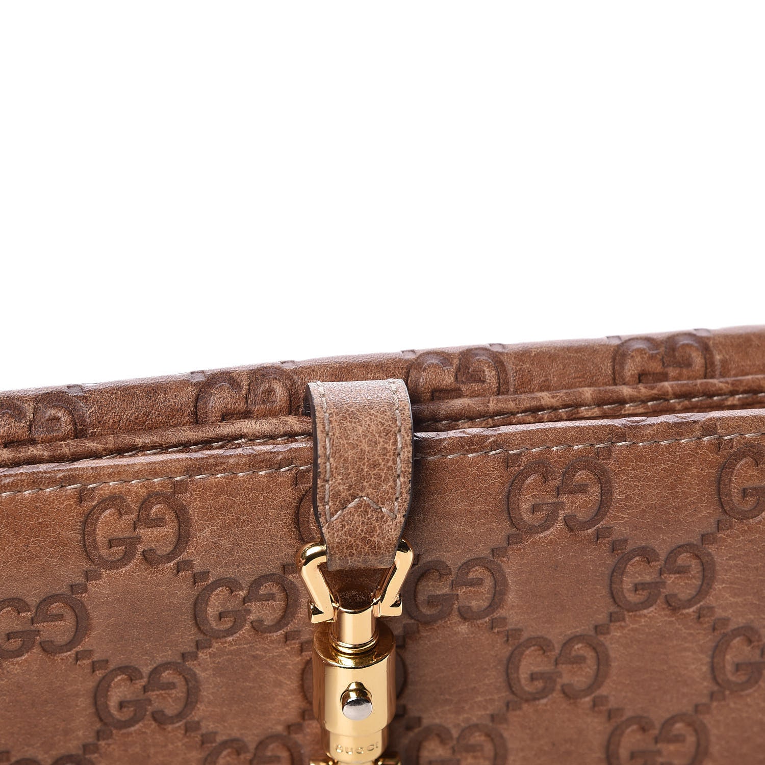 Gucci Guccissima Jackie Continental Wallet Natural Brown 13 of 14
