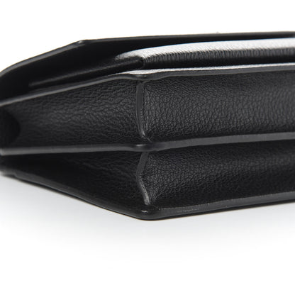 Saint Laurent Grained Calfskin Medium Monogram Sunset Black Ecru 9 of 10