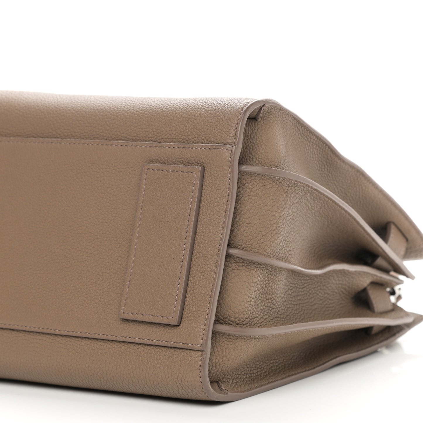 Grained Calfskin Small Supple Sac De Jour Dark Beige