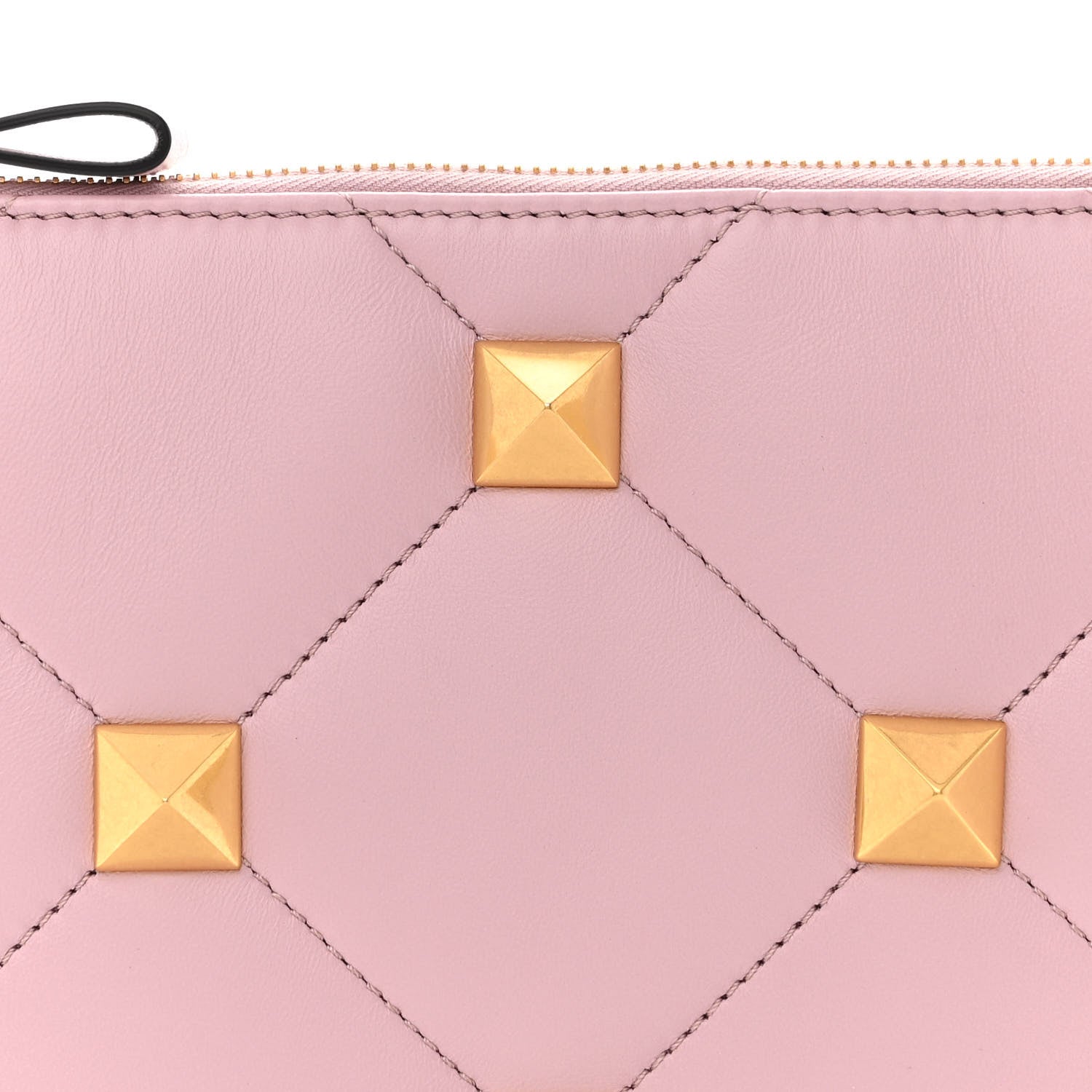 Valentino Garavani Nappa Quilted Roman Stud Zip Pouch Water Lilac 8 of 11
