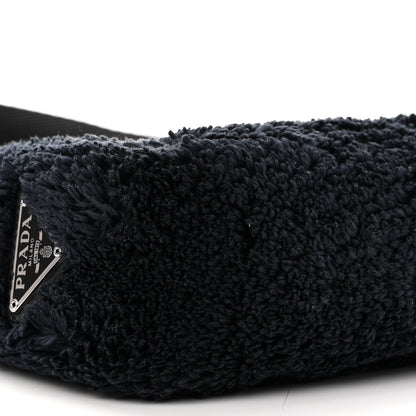 Prada Terry Cloth Mini Re-Edition 2000 Bag Black White 9 of 10