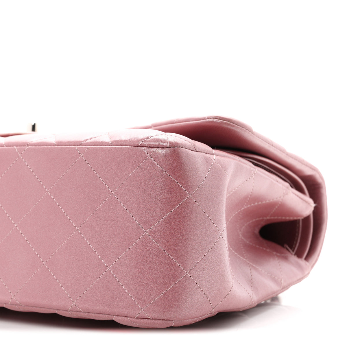 Chanel Iridescent Lambskin Quilted Jumbo Double Flap Light Purple 10 of 11