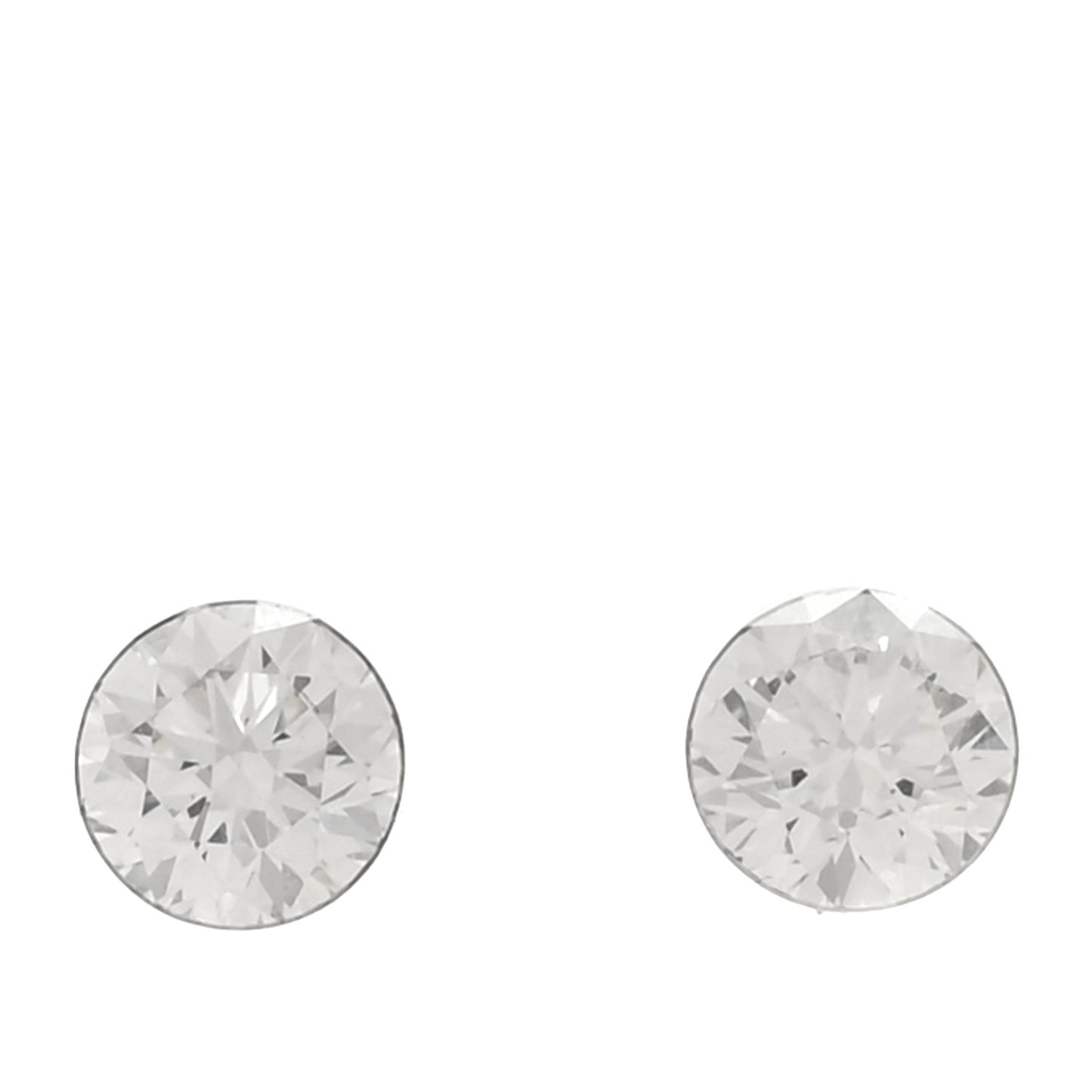 X PHARRELL Platinum Metal Diamond 1.17ctw TItan Stud Earrings