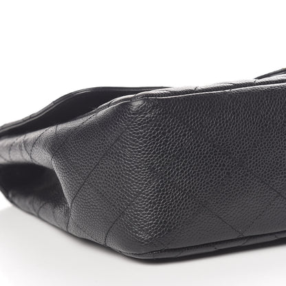 Chanel Caviar Quilted Jumbo Single Flap Black 6 of 11