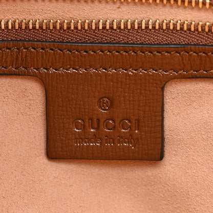 Gucci GG Supreme Monogram Azalea Calfskin Web Small Jackie 1961 Hobo Beige Ebony Brown Sugar 6 of 10