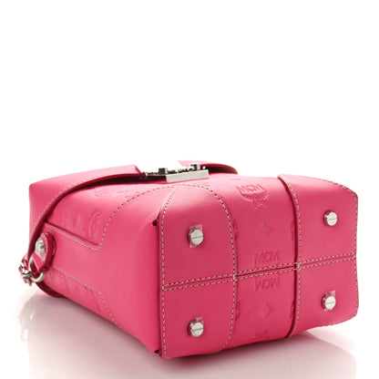 MCM Calfskin Ottomar Monogram Small Soft Berlin Crossbody Teaberry 4 of 8