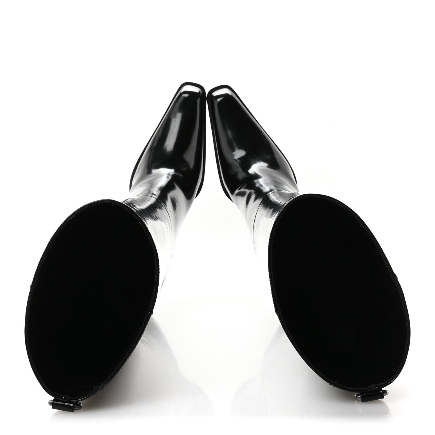 Saint Laurent Vitello Marilyn Nina 95 Knee High Boots 38.5 Black 2 of 10