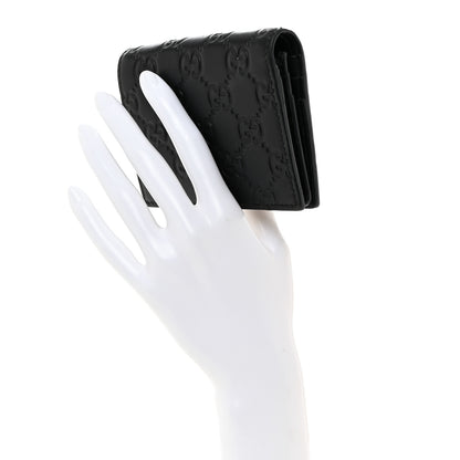 Gucci Guccissima Card Case Wallet Black 2 of 7