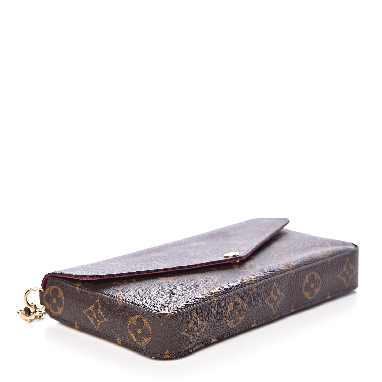 Monogram Pochette Felicie Chain Wallet Fuchsia