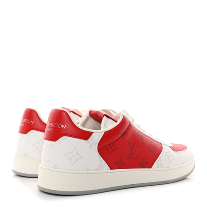 Louis Vuitton Monogram Calfskin Mens Rivoli Sneakers 8 Red 4 of 9