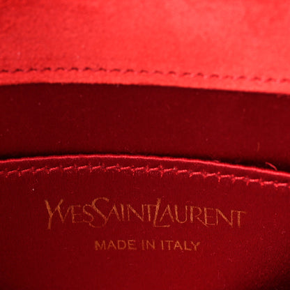 Saint Laurent Patent Monogram Large Belle De Jour Clutch Red 6 of 8