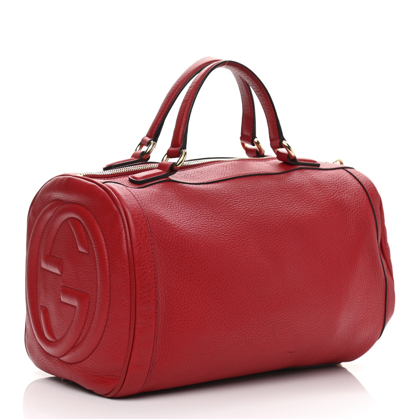 Pebbled Calfskin Medium Soho Boston Red
