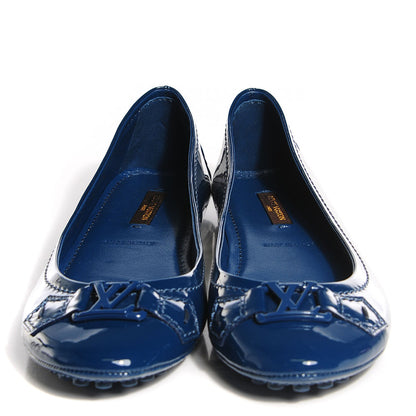 Louis Vuitton Patent Calfskin Oxford Ballerina Flats 36 Blue 2 of 6