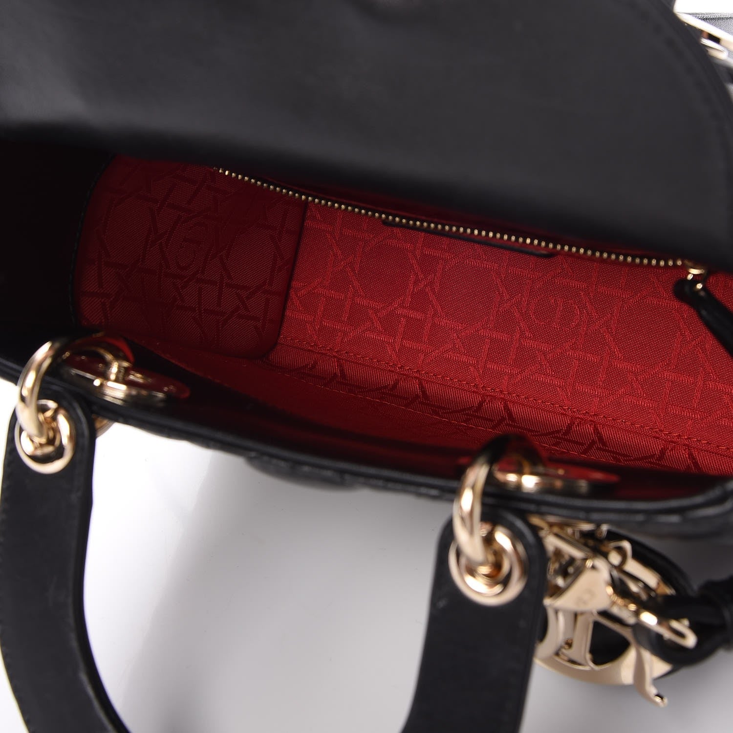 Christian Dior Lambskin Cannage Small Lucky Badges My Lady Dior Black 14 of 16