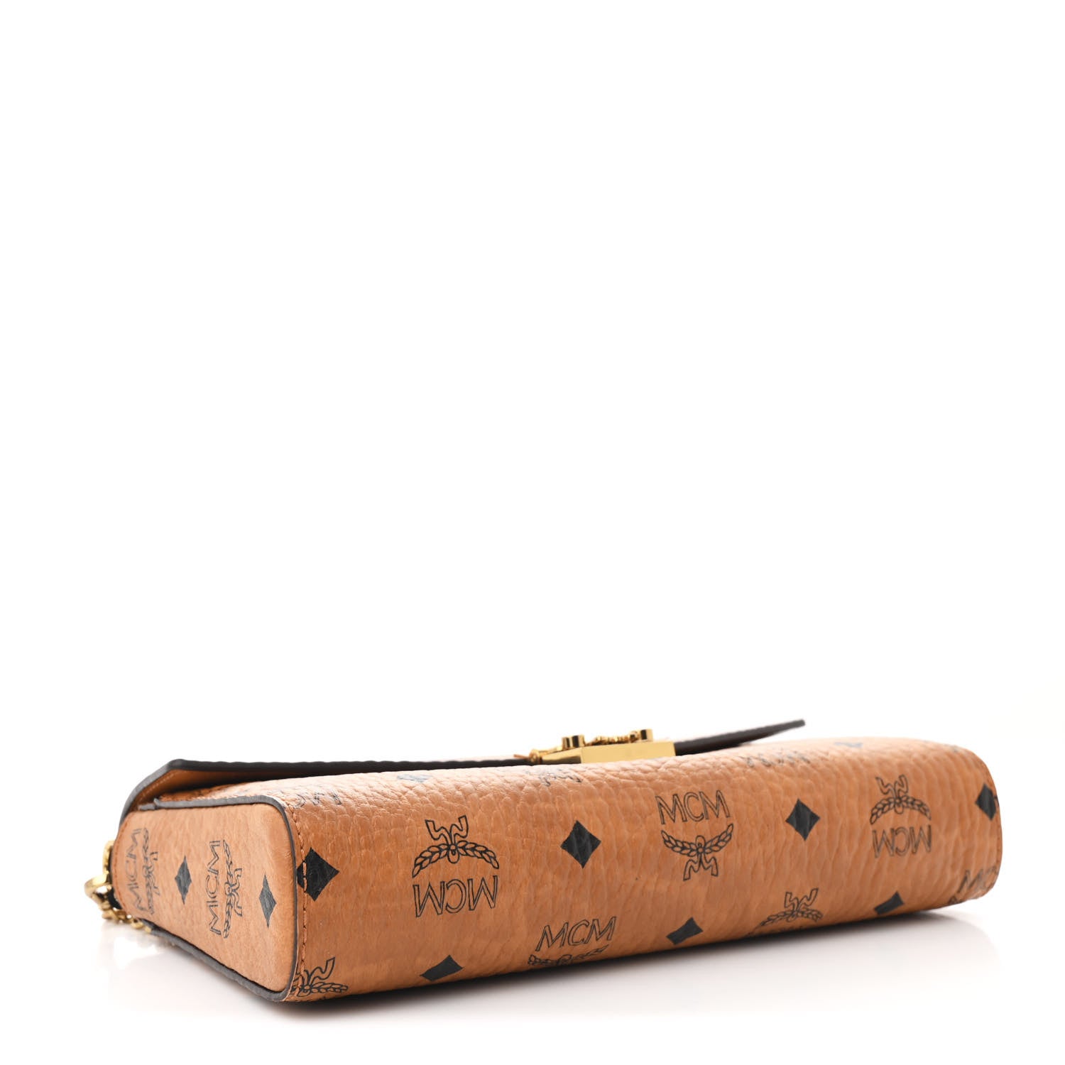 MCM Visetos Millie Wallet On Chain Cognac 4 of 10