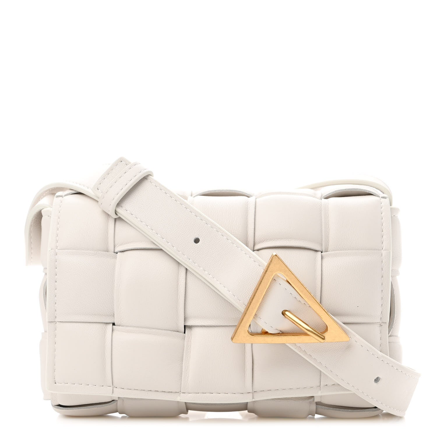 Bottega Veneta Nappa Maxi Intreccio Small Padded Cassette Crossbody Bag White 1 of 7