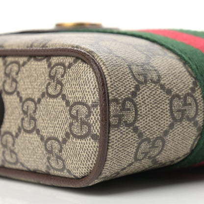 Gucci GG Supreme Monogram Web Mini Ophidia Messenger Brown 8 of 11