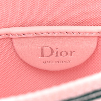 Christian Dior Canvas Embroidered Book Cover Mini Book Tote Pink Green 6 of 10