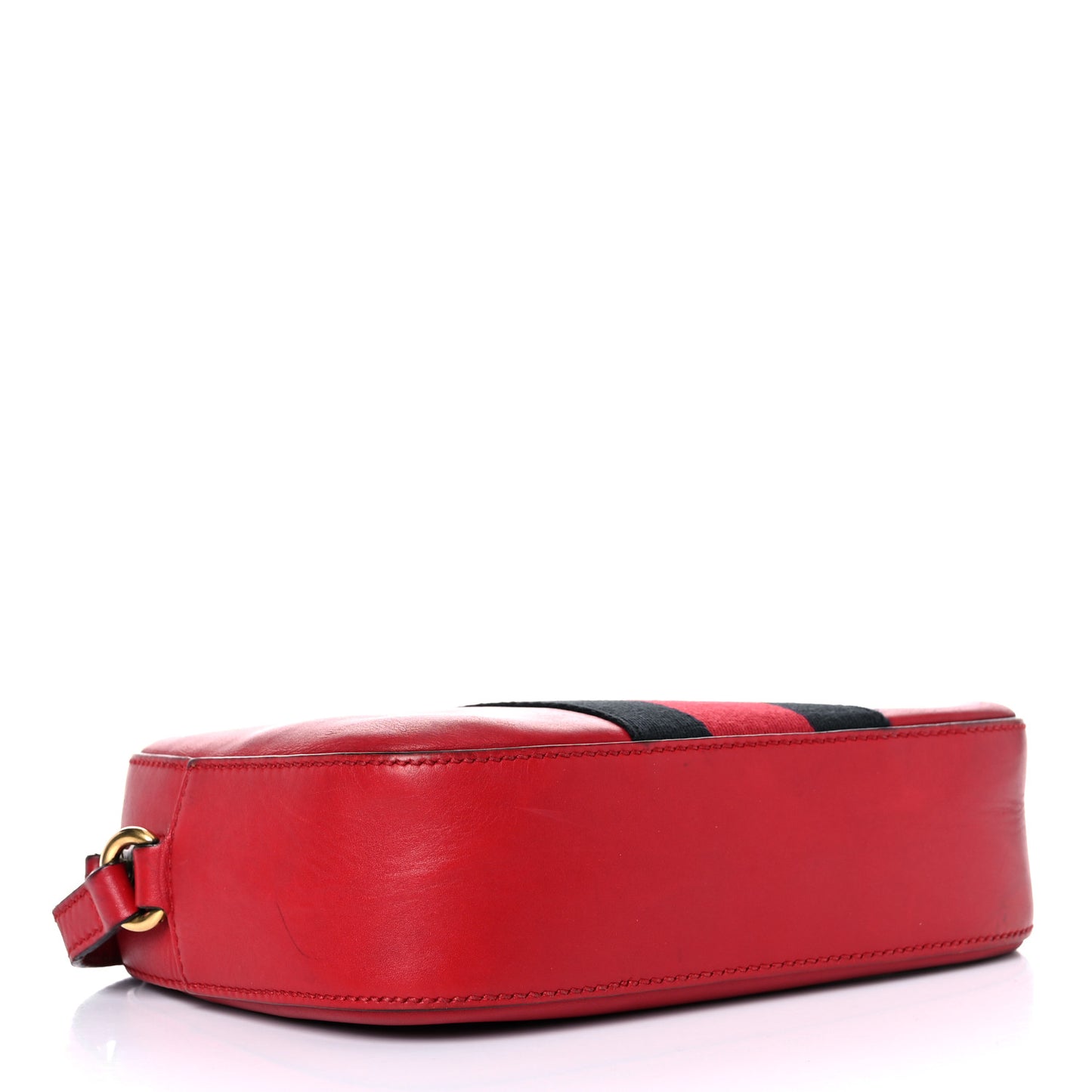 Calfskin Web Small Webby Bee Shoulder Bag Red