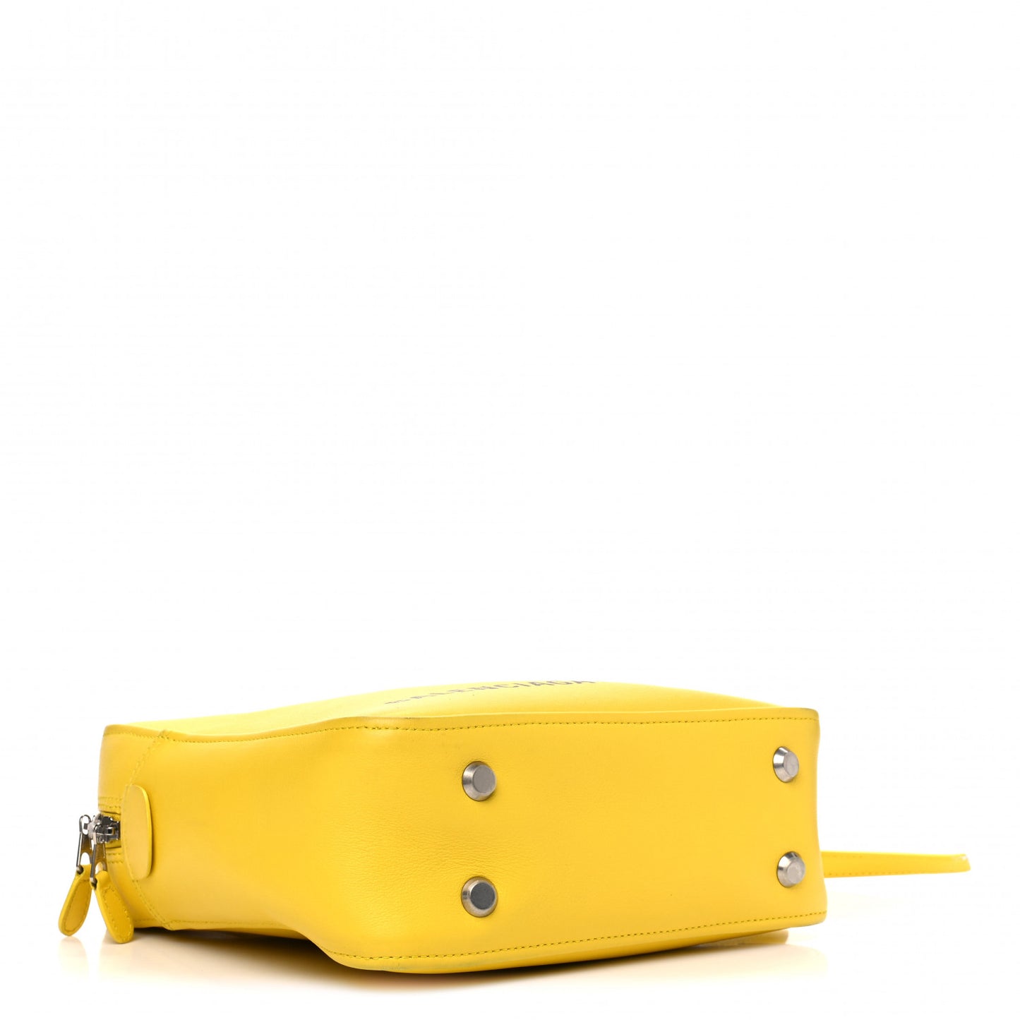 Shiny Day Calfskin Logo S Triangle Duffle Jaune Black