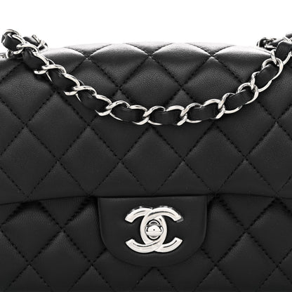 Chanel Lambskin Quilted Mini Rectangular Flap Black 8 of 10