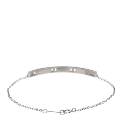 Tiffany 18K White Gold Diamond Atlas Bar Pierced Bracelet 3 of 5