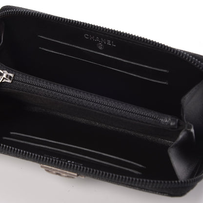 Chanel Caviar Quilted Boy Small Zip Around Wallet Black 5 of 9