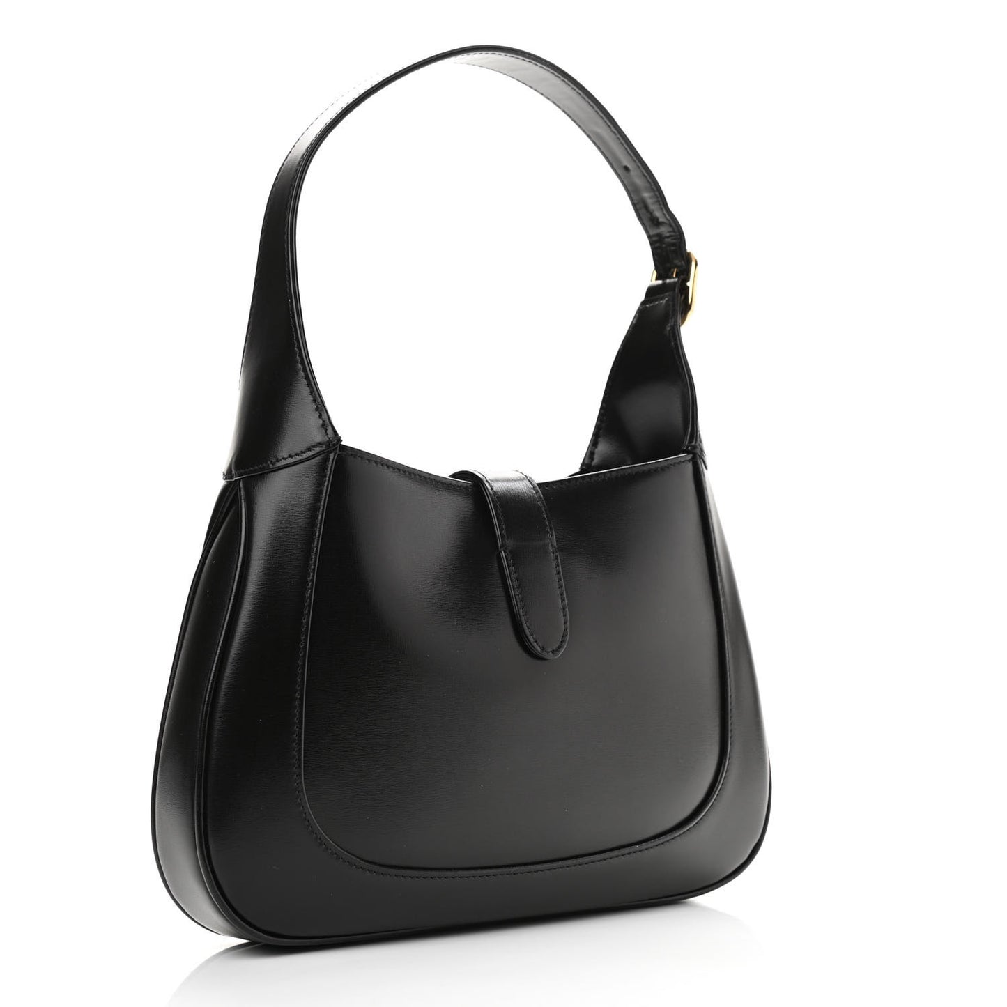 Boarded Dyana Lux Calfskin Small Jackie 1961 Hobo Black