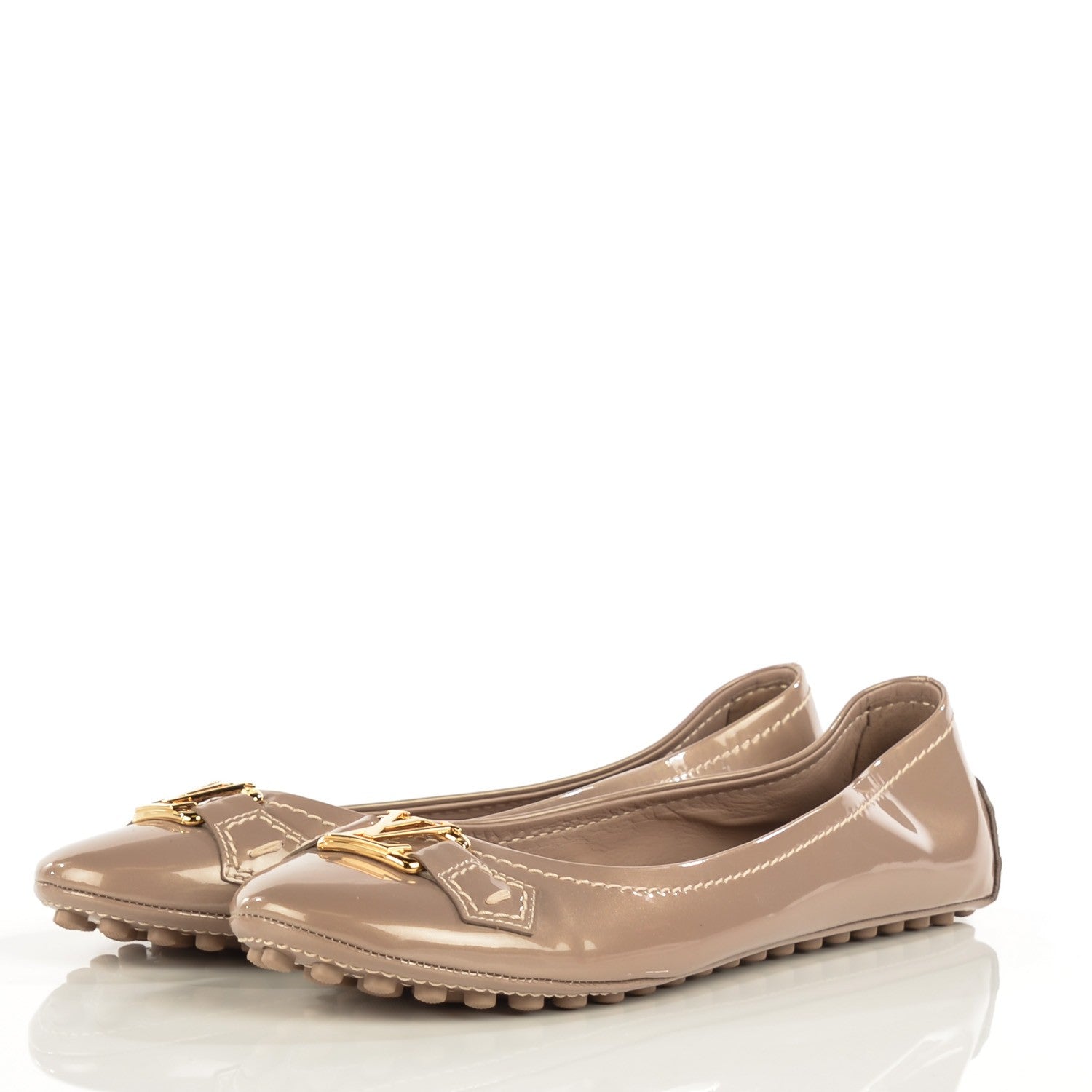 Louis Vuitton Patent Calfskin Oxford Ballerina Flats 39.5 Rose Poudre 3 of 6