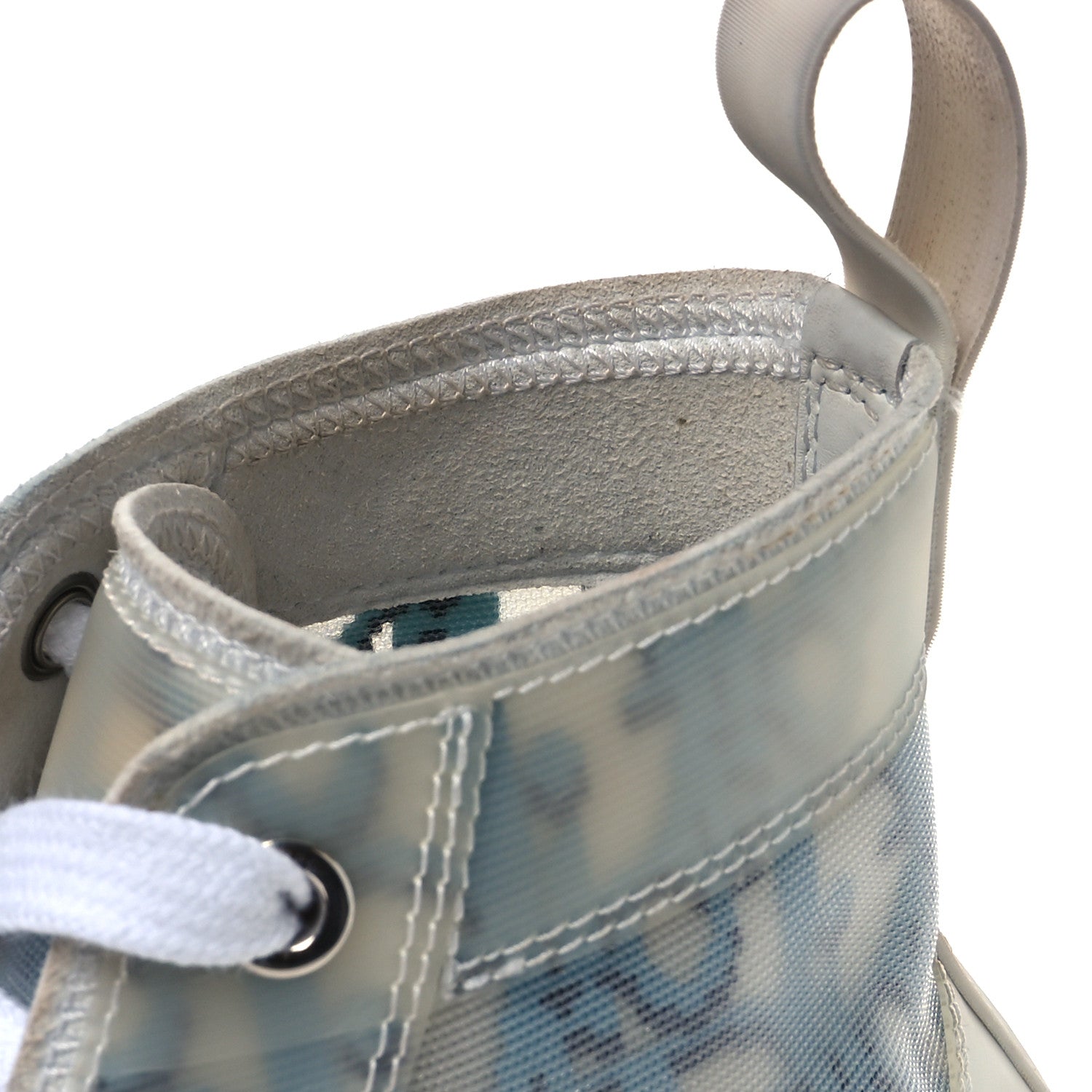 Christian Dior Technical Canvas Oblique Pixel Mens B23 High Top Sneakers 35 Beige Blue 15 of 16