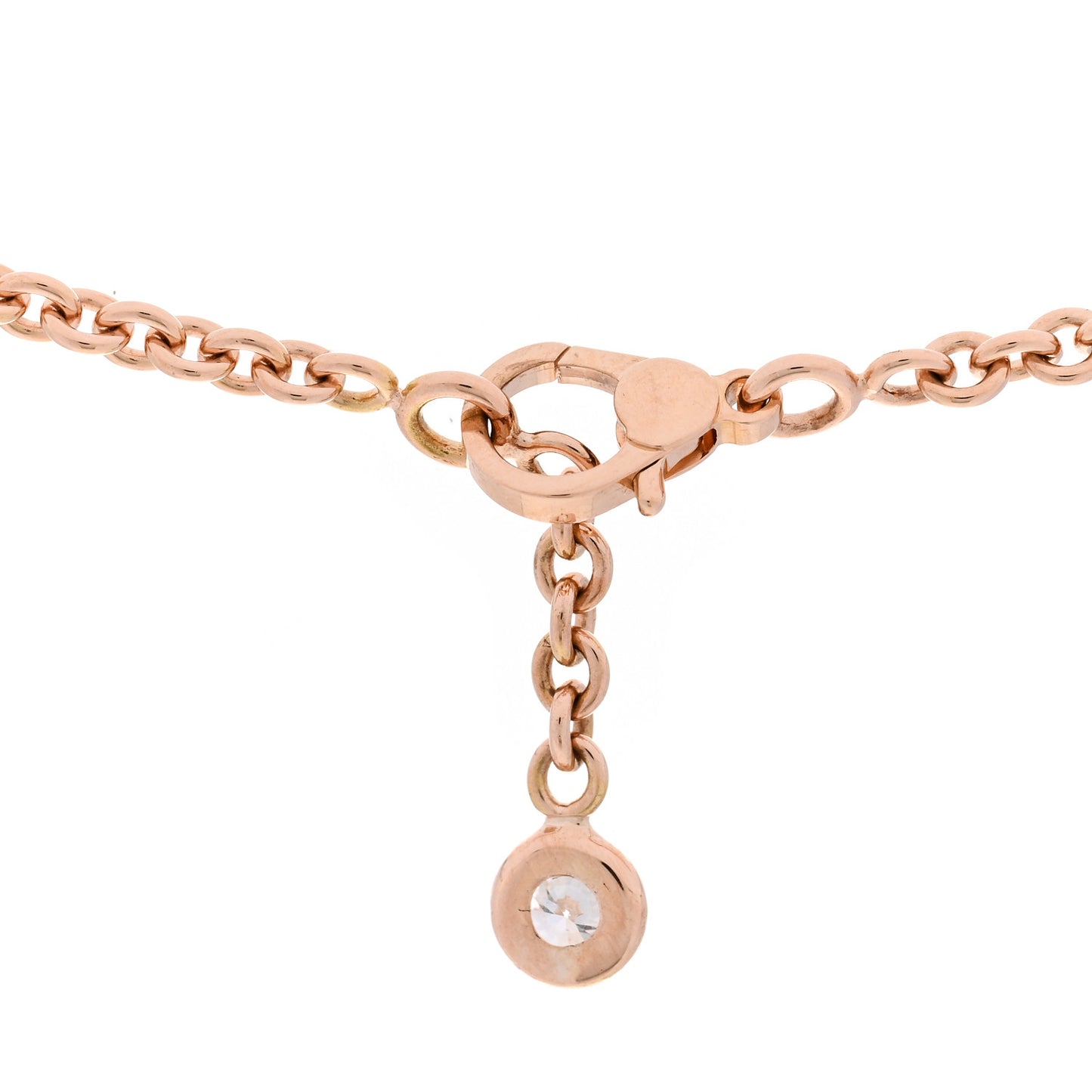18K Rose Gold Diamond TPM Filet d'Or Necklace SH