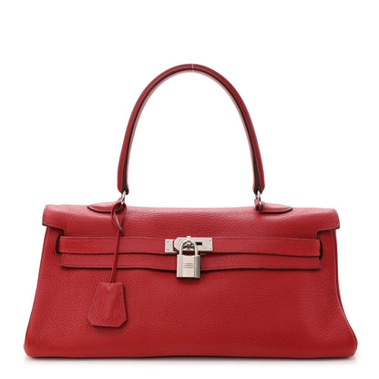 Hermes Taurillon Clemence Shoulder Kelly 40 Rouge Vif 1 of 14