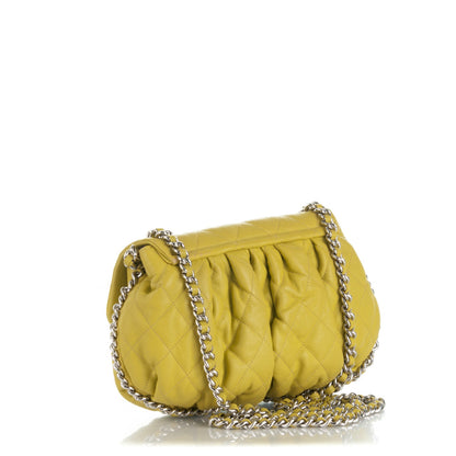 Chanel Washed Lambskin Quilted Medium Chain Around Messenger Yellow 3 of 7