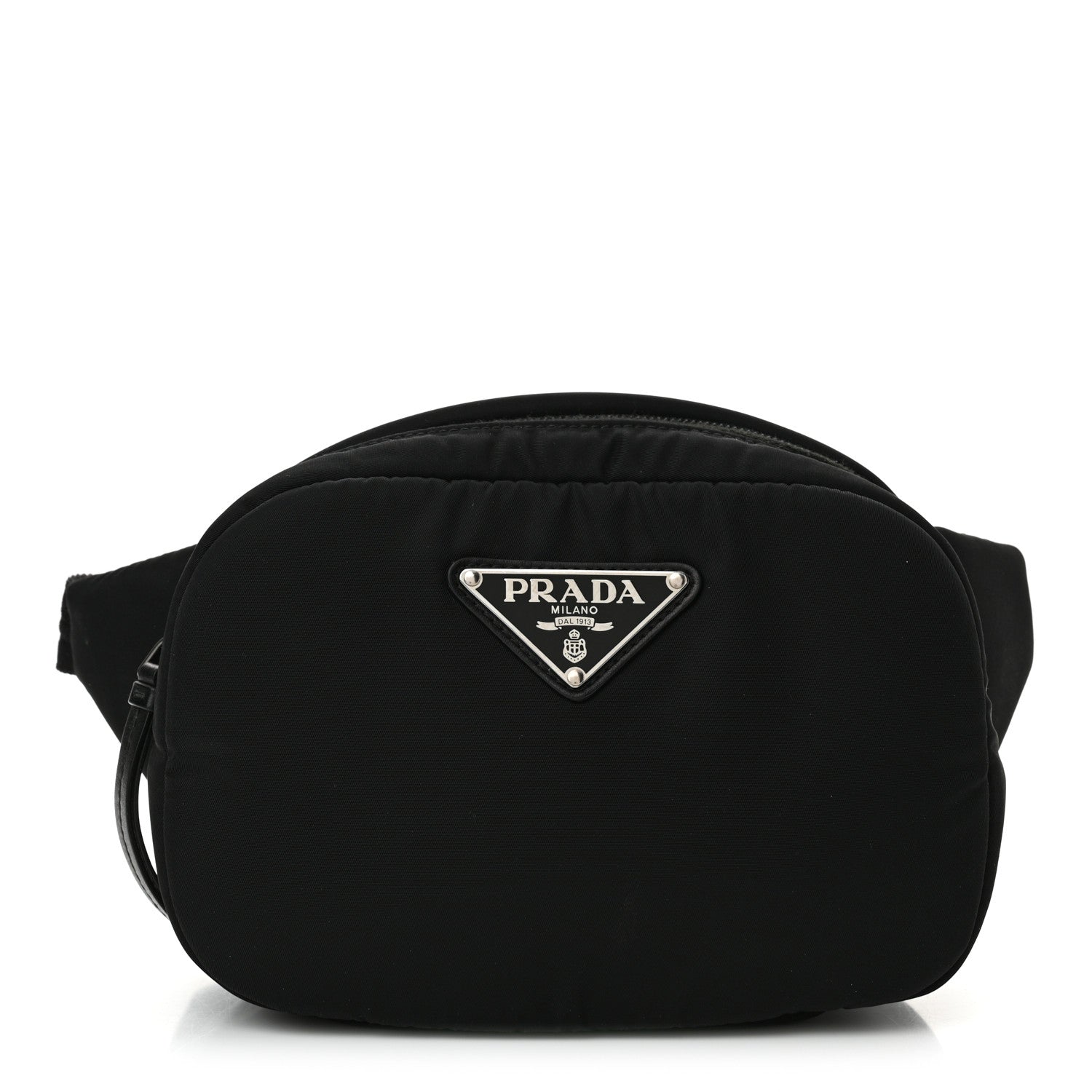 Prada Tessuto Nylon Soft Padded Belt Bag Black 1 of 12