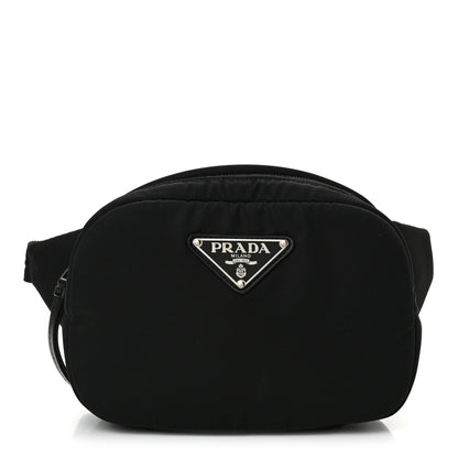Prada Tessuto Nylon Soft Padded Belt Bag Black 1 of 12