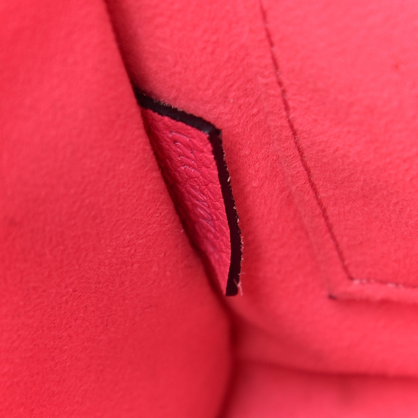 Drummed Calfskin Nano Luggage Fluo Pink