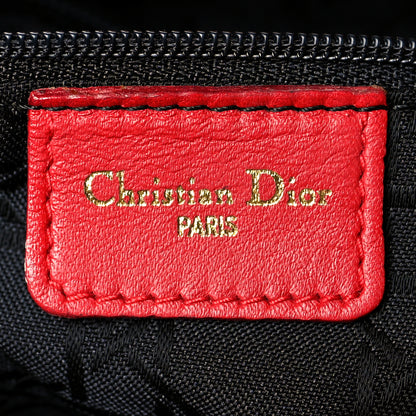 Christian Dior Lambskin Cannage Medium Lady Dior Red 5 of 14