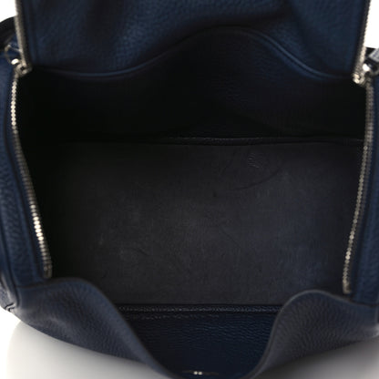 Hermes Taurillon Clemence Lindy 30 Bleu Nuit 4 of 12