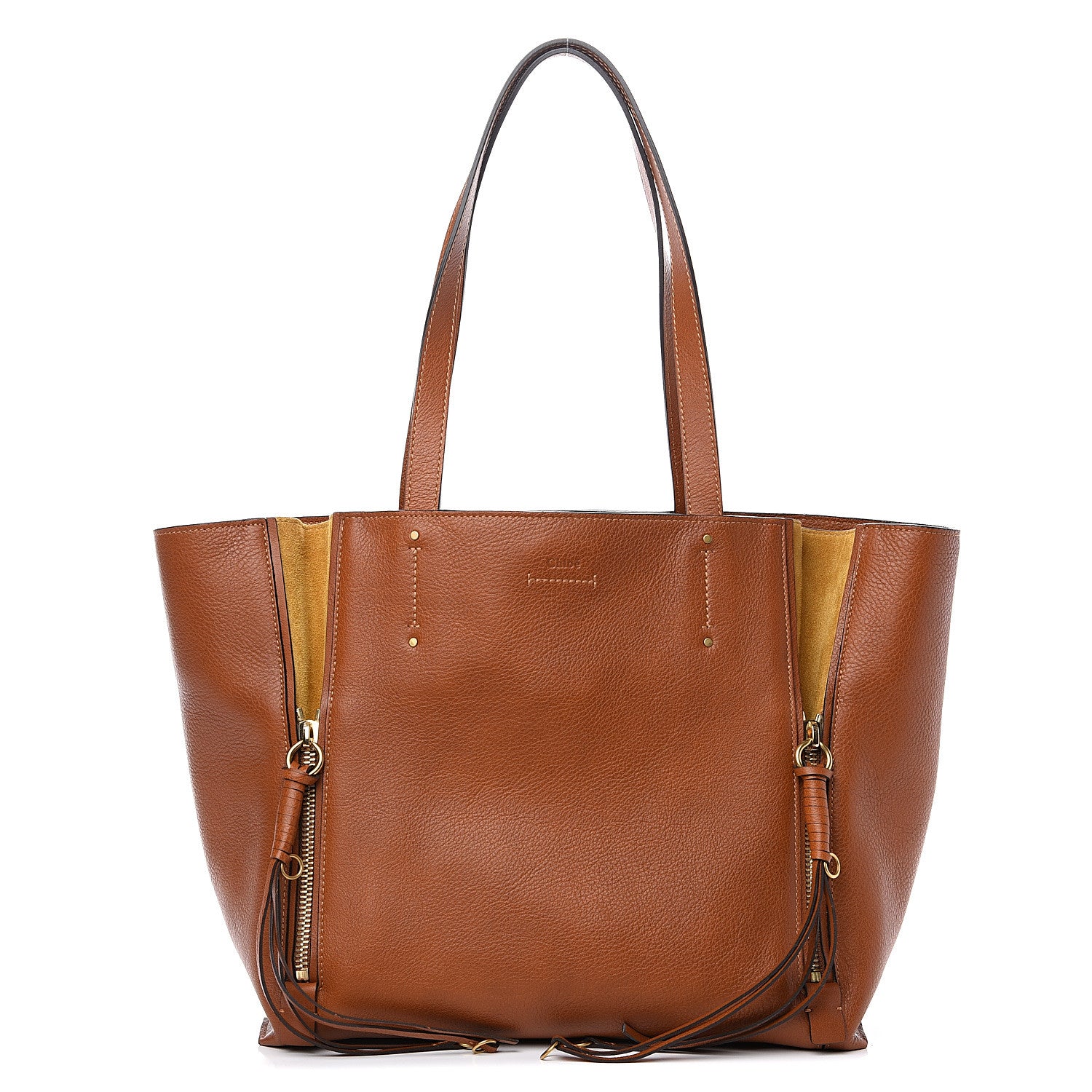 Chloe Smooth Calfskin Medium Milo Shopping Tote Caramel 1 of 8