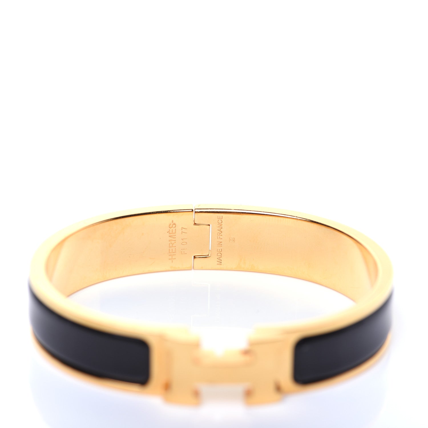 Hermes Enamel Narrow Clic Clac H Bracelet PM Black 4 of 6