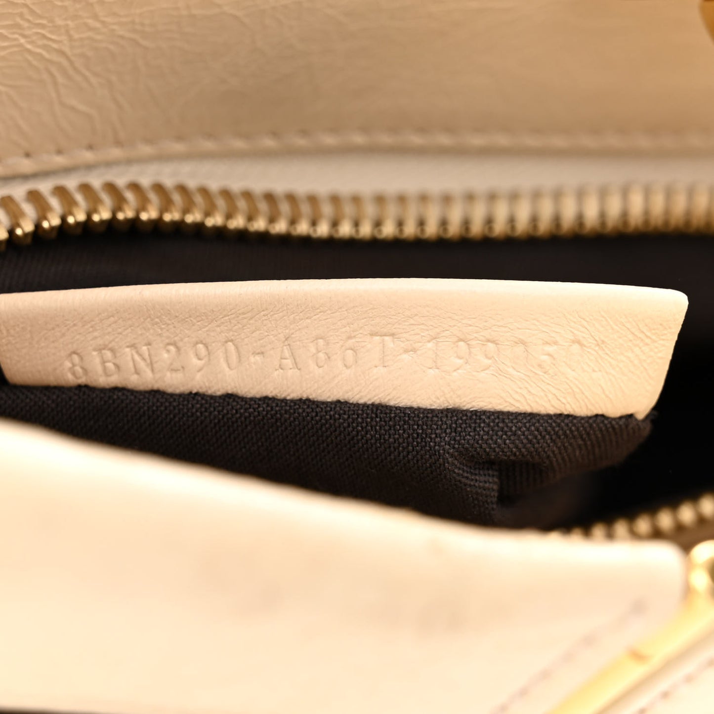 Agnello Old Shine Medium Peekaboo Iconic Satchel Camelia