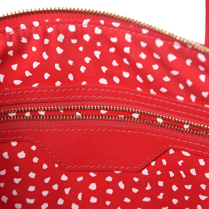 Louis Vuitton Vernis Kusama Infinity Dots Lockit MM Red 6 of 9