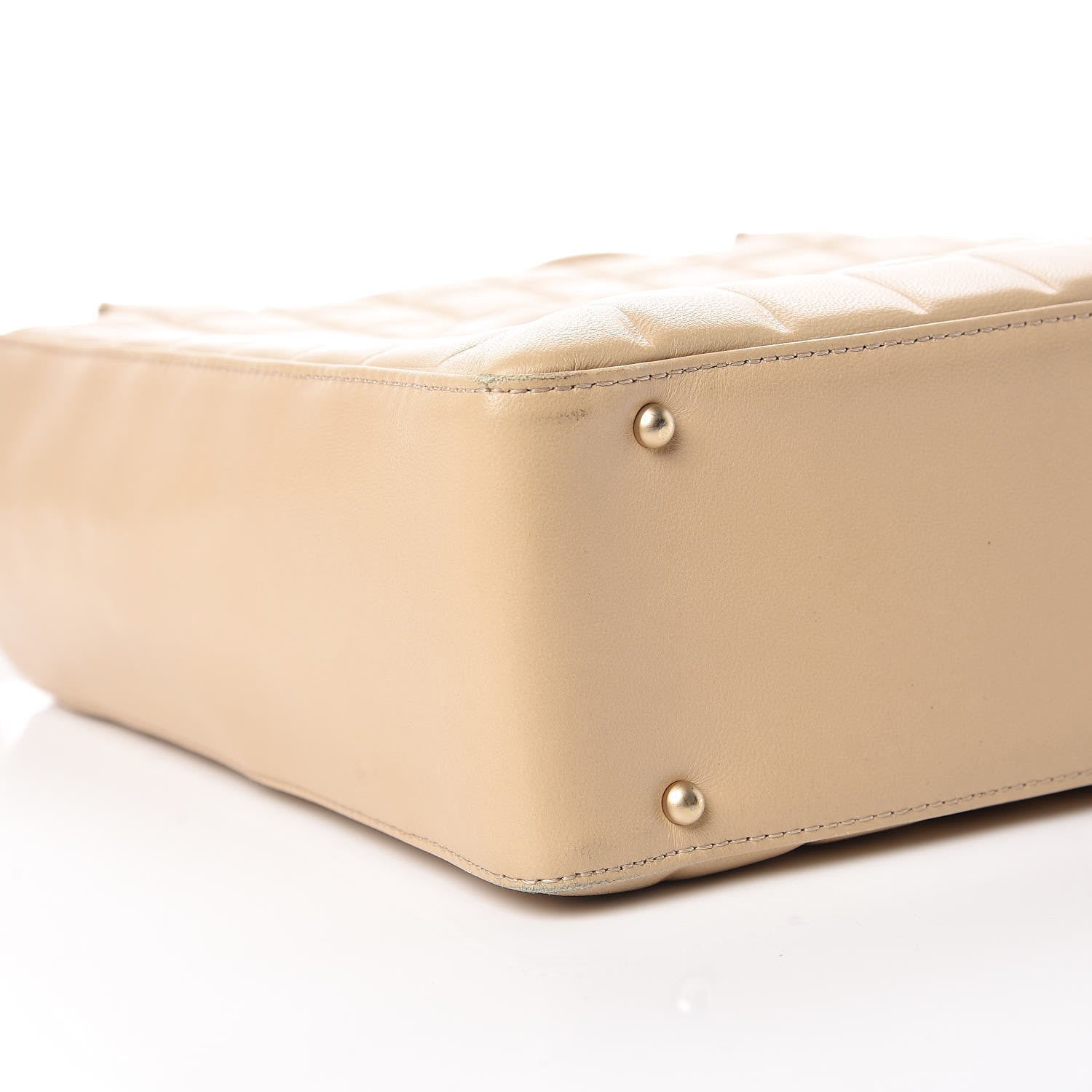 Chanel Lambskin Chocolate Bar Quilted Small Shoulder Bag Beige 6 of 13