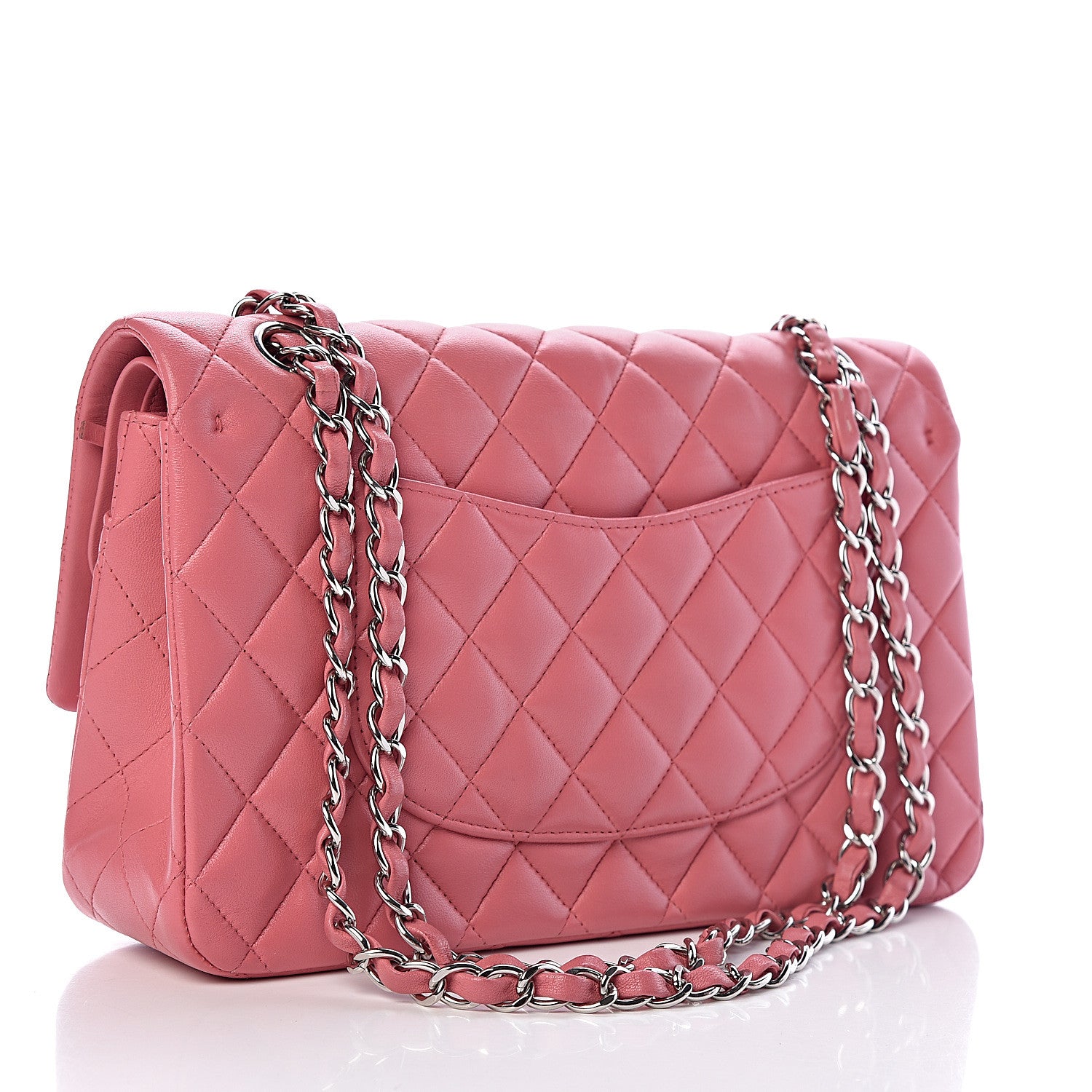 Chanel Lambskin Quilted Medium Double Flap Pink 3 of 10