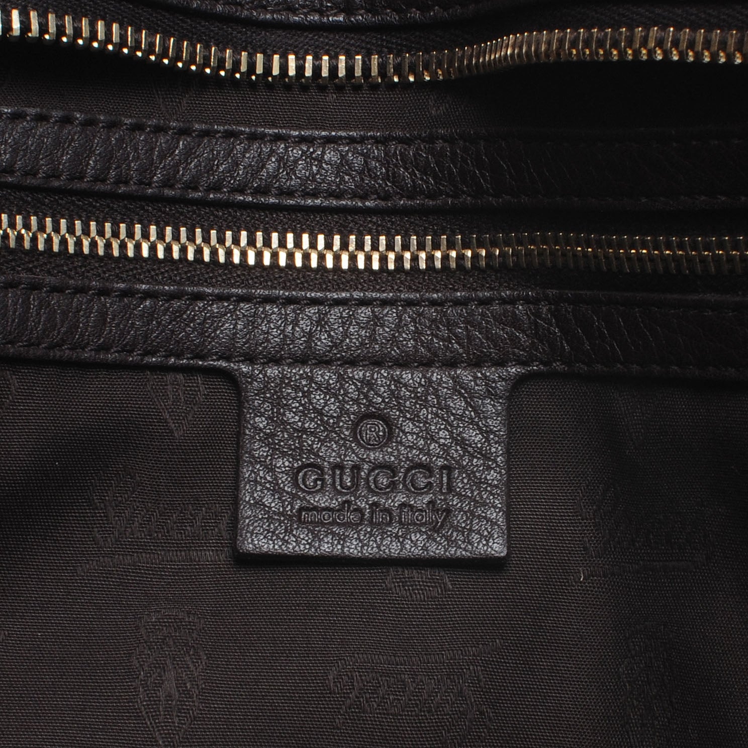 Gucci Leather Large Web Heritage Tote Dark Brown 6 of 7